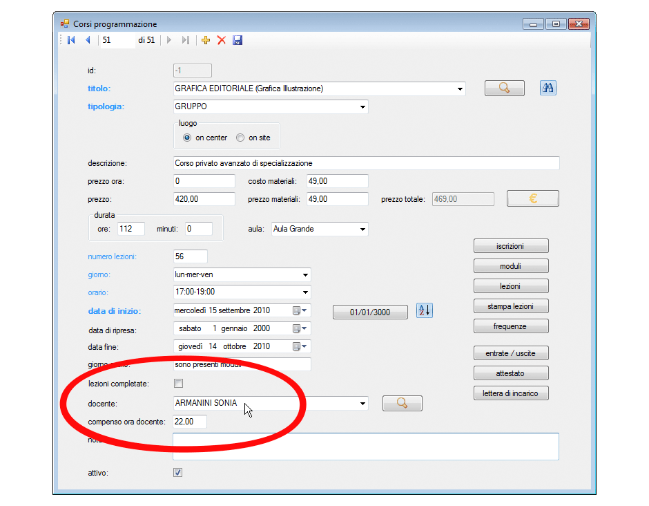 Corsi programmazione selezione docente