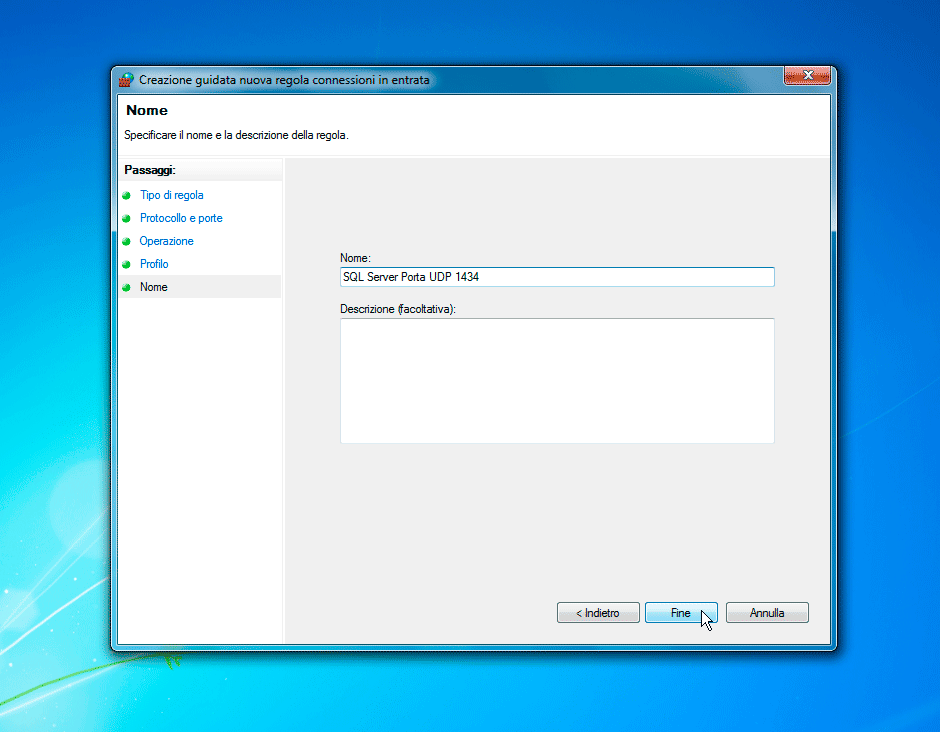 Windows Firewall nome regola