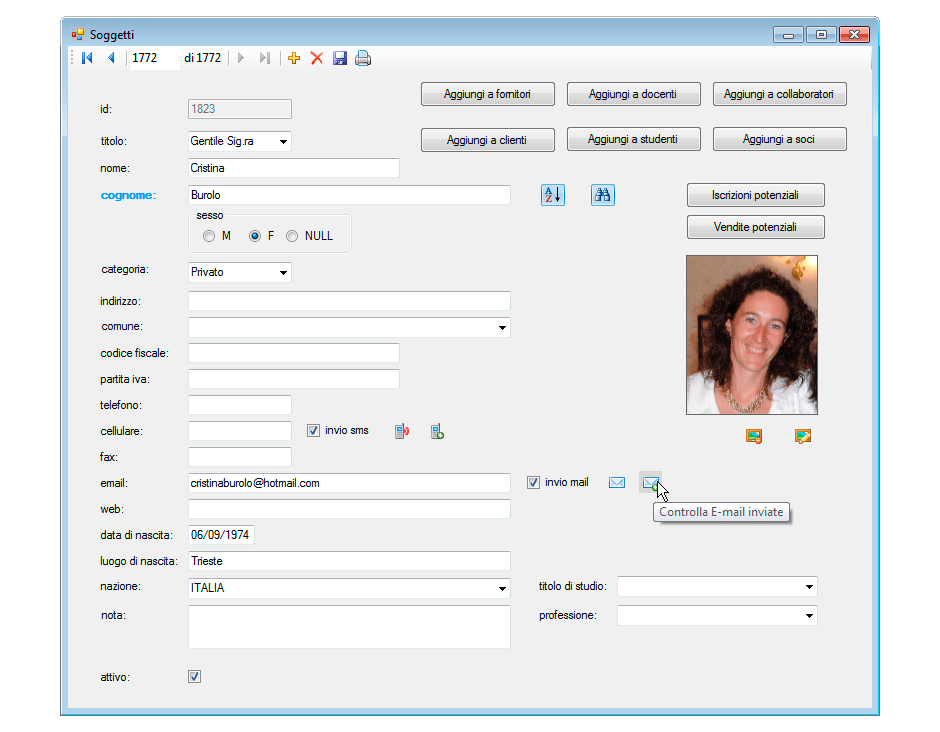 Controllo Email inviate