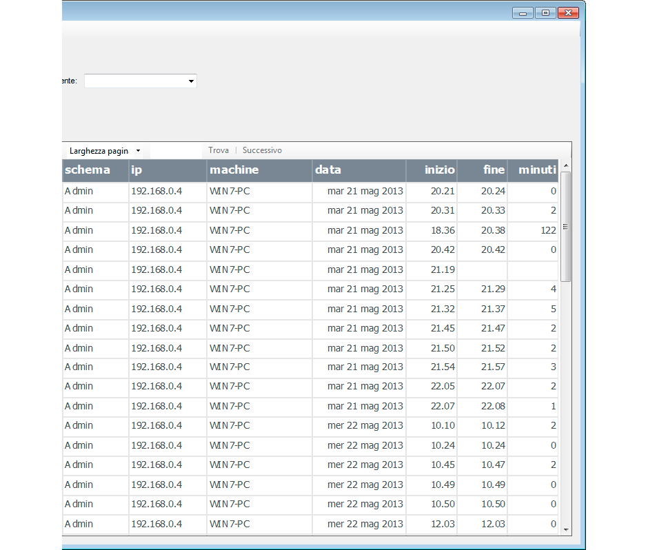 Report login utenti parte 2