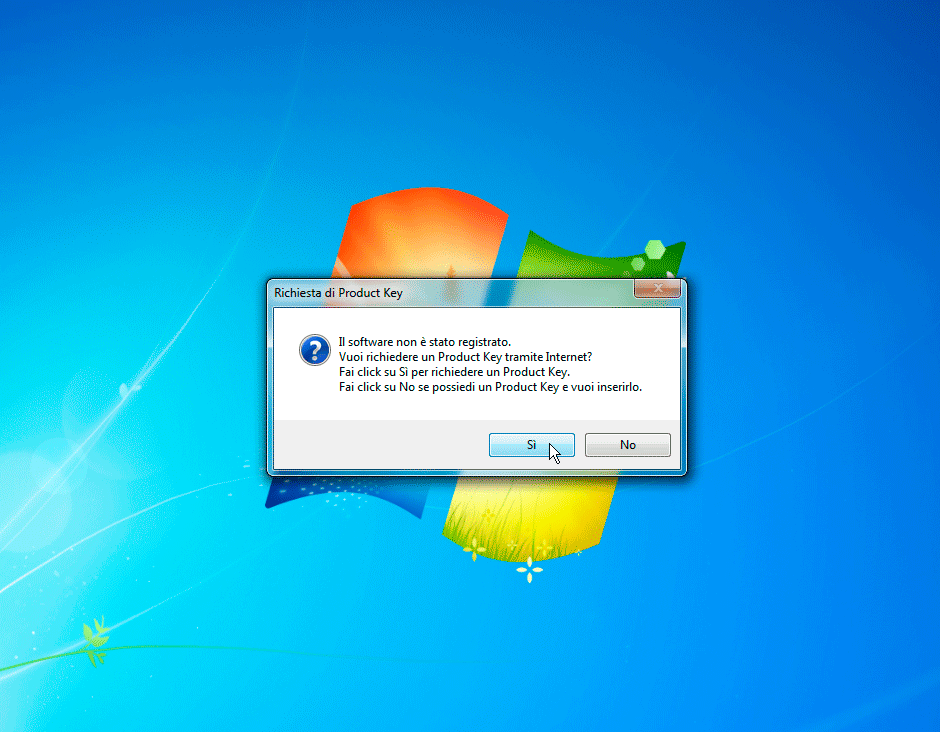 Richiesta di un Product Key