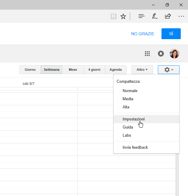 Impostazioni di Google Calendar