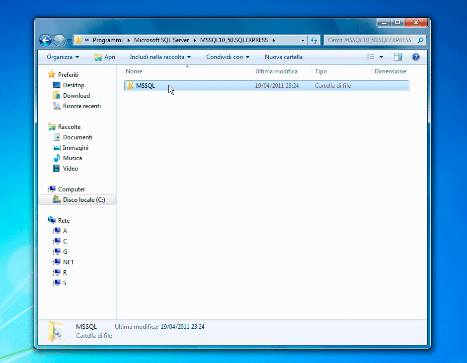 Cartella MSSQL