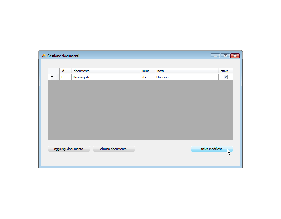 Planning aggiunto ai documenti