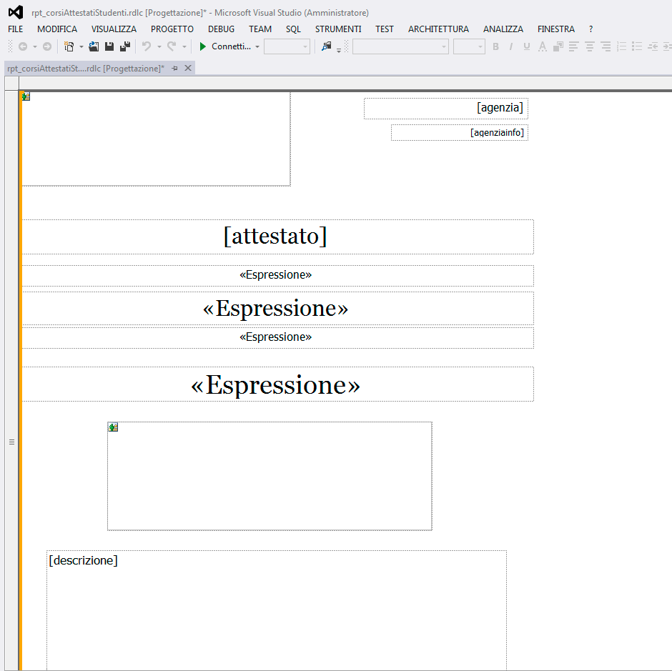 Proprietà Width del Rettangolo modificata