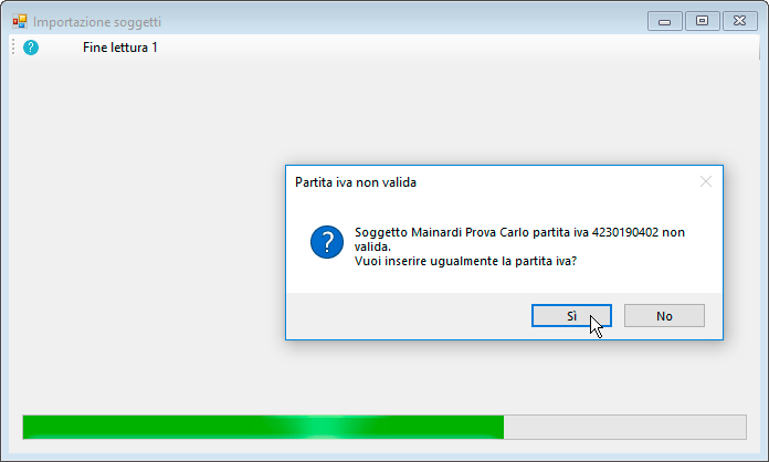 Verifica della partita iva
